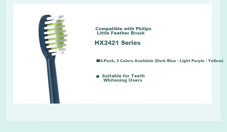 Dongnailun Replacement Brush Heads Compatible with Philips Electric Toothbrush HX2471/2431/2451/2461/2462/2421/2482/2034 for HX2 Series Small Feather Brush Heads 9
