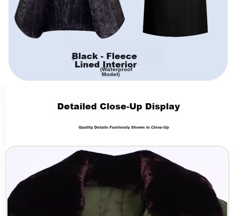 Gongtai Winter Thickened Fleece-Lined Cotton Coat Men's Cold-Resistant Long Coat Emergency Rescue Workwear Men's Fleece-Lined Waterproof Cotton Jacket (Black) 14