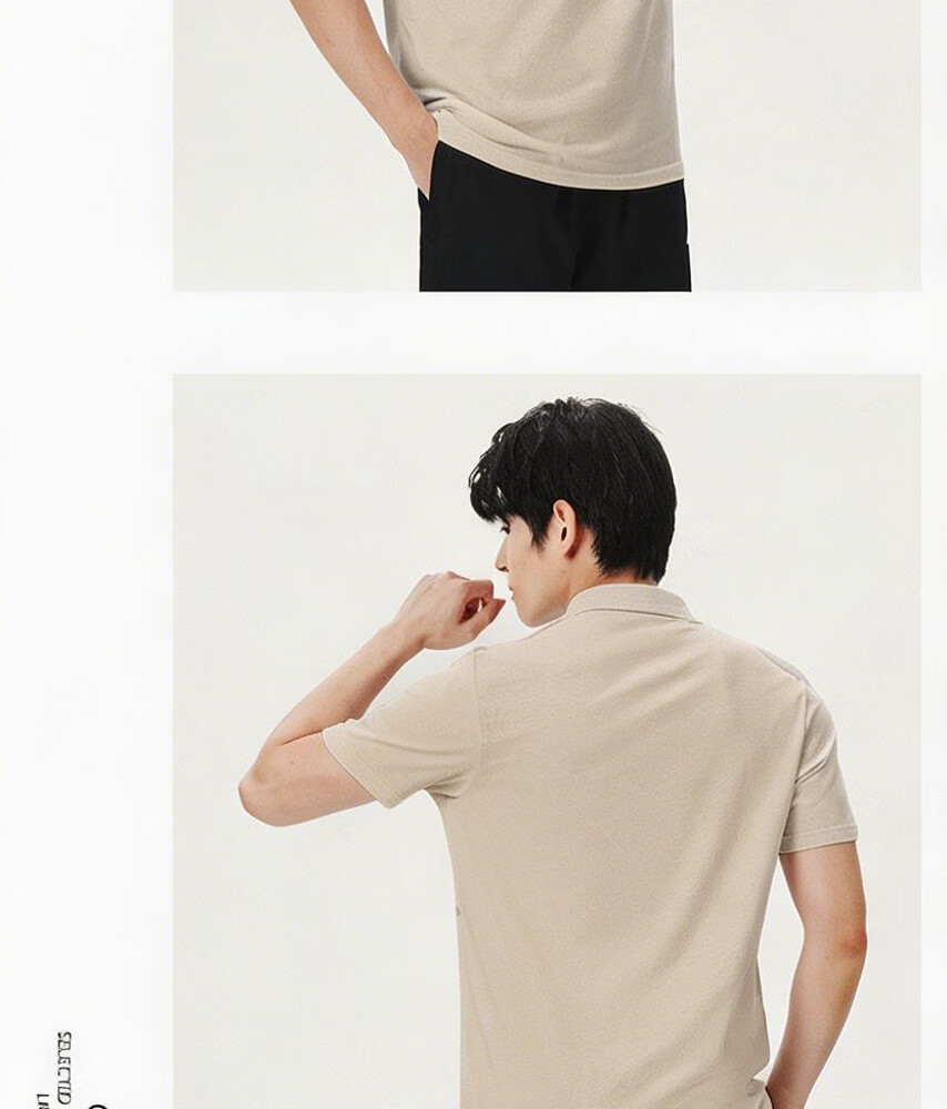 LI-NING Men's Polo Shirt Short Sleeve 2026 Summer New Cotton Breathable High-End Men's T-Shirt Sportswear 16