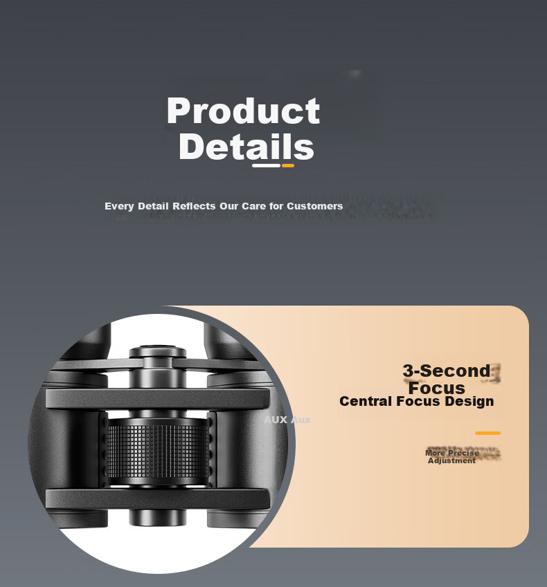 AUX Binoculars Portable High-Power HD Professional Concert Outdoor Moon Observation Day and Night Large Objective Lens 14