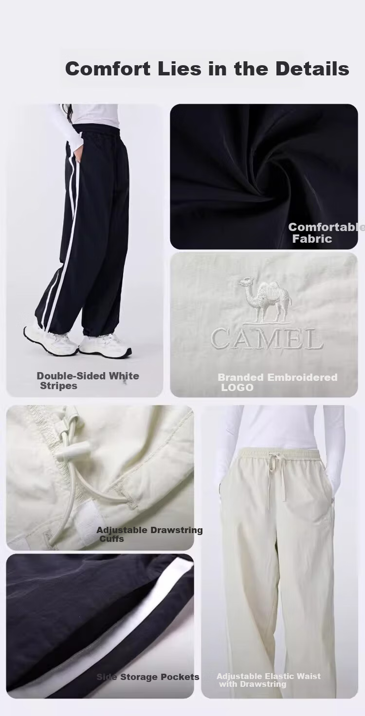 Camel Women's Outdoor Sun Protection Straight-Leg Pants 2026 Spring Summer New Moisture-Wicking Quick-Dry Lightweight Breathable Trousers 18