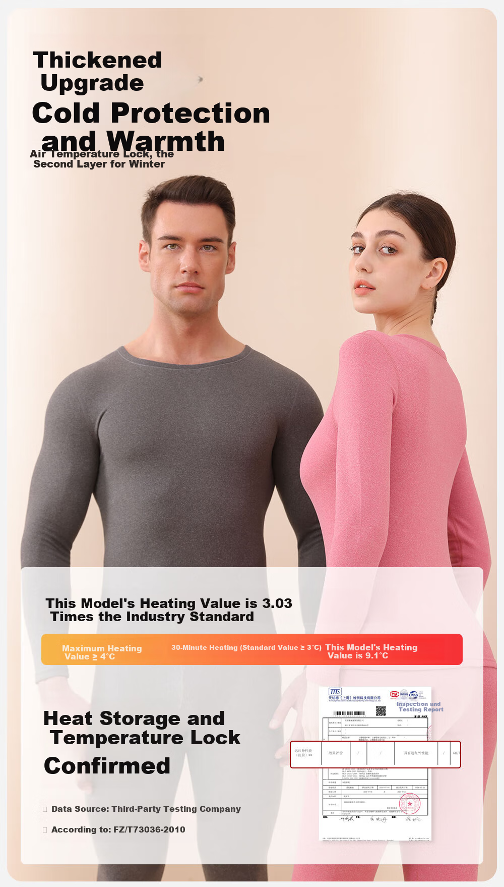 Urban Beauty [Wool and Silk] Men's Thermal Underwear 7A Antibacterial Autumn Winter Fleece Thickened Anti-Static Top and Bottom Set 5