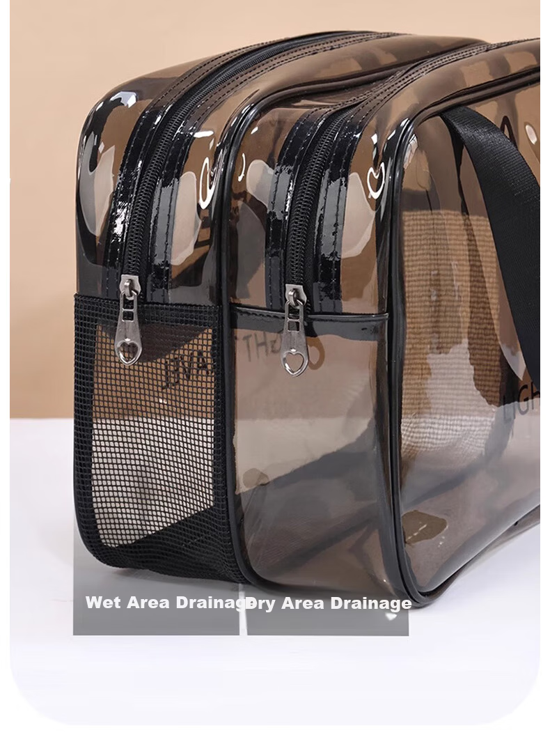 Jinghuisichuang Travel Bag, Dry And Wet Separation Makeup Toiletry Bag, Large Capacity Portable Gym Swimming Bag, Bathroom Cosmetics Storage Bag 4