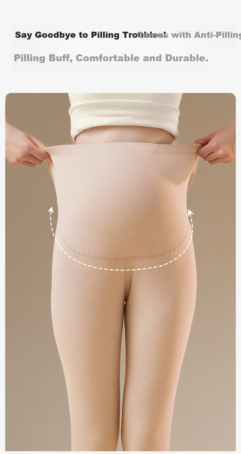 MiiOW A-Class Baby Grade Premium Maternity Thermal Leggings Women Autumn Winter Full Pregnancy Postpartum High Waist Thermal Pants 5