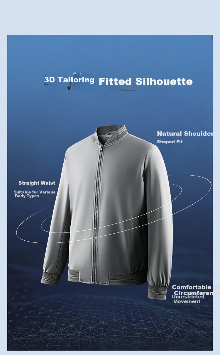 HLA Hailan Home Men's Jacket 26 Light Business Classic Series Three-Proof Embroidered Spring Coat 2