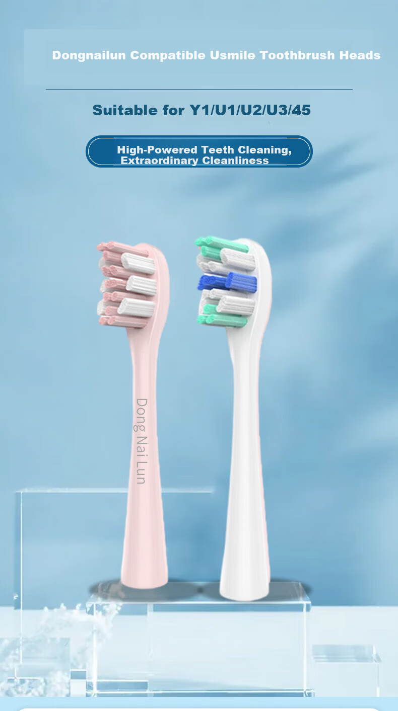 Dongnailun Compatible Usmile Electric Toothbrush Heads Y30 Y30PRO Y20 Y10 P10 P20PROX T10 P1 P3 Replacement Universal Brush Heads 3