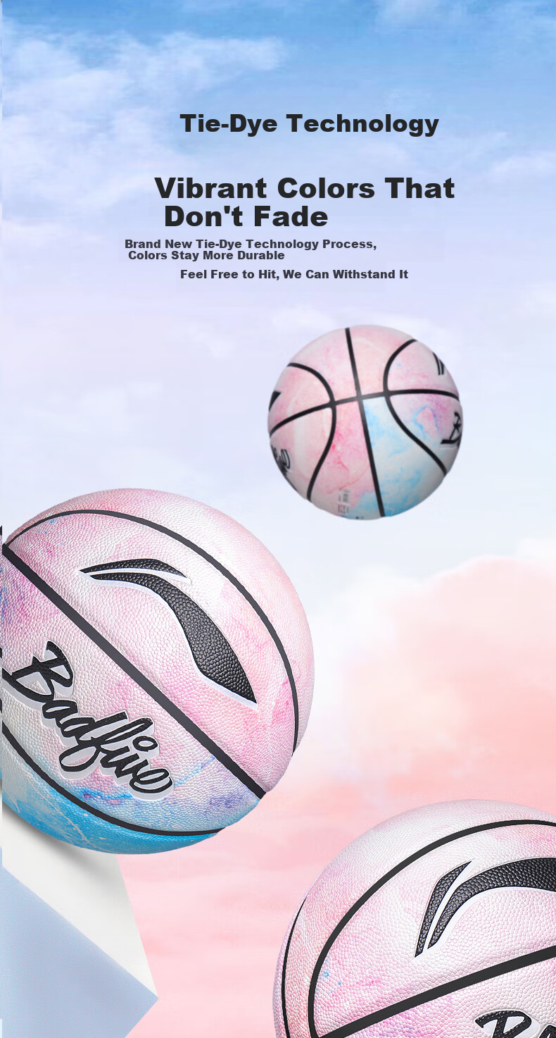 Li-Ning Basketball Adult Size 7 for Ages 12-18 Junior High School Indoor Outdoor Professional Game Ball Boys Gift 12