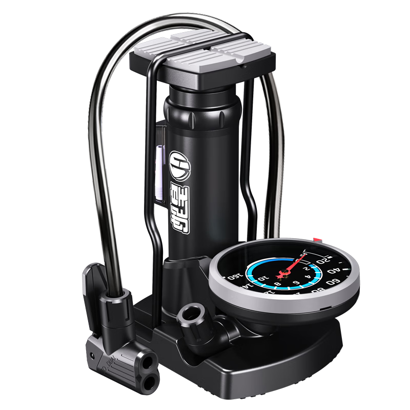 Huangchi Bicycle Pump Household Small High-Pressure Inflator Electric Electric Bike Motorcycle Portable Foot-Pedal Multifunctional Pump