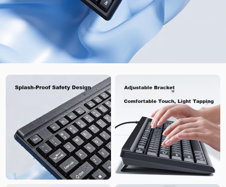 Deli 18-Key Wired Keyboard Numeric Keypad Office Laptop External Keyboard Accounting Cash Register Black Wired LN390 4