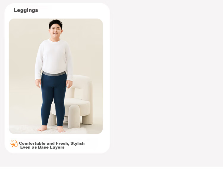 MiiOW Plus Size Children's Pure Cotton Thermal Long Johns Boys' Autumn and Winter Thickened Cotton Warm Pants 8