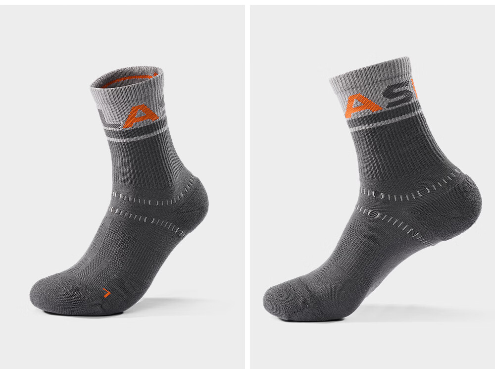 KAILAS FUGA Unisex Mid-Cut Sports Socks KH2602002 Cloud White/Deep Frost Gray M 5