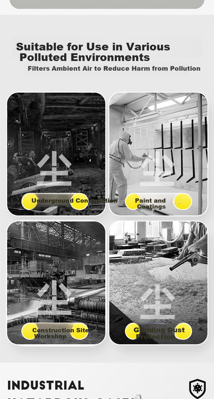 Aokeyun KN95 Industrial Dust Mask, N95 Dust Protection, Heavy-Dust Specialized for Coal Mines, Welders, Grinding, Dust-Proof, Anti-Smoke, Thickened, Valveless, 50 Pieces Individually Packaged 3