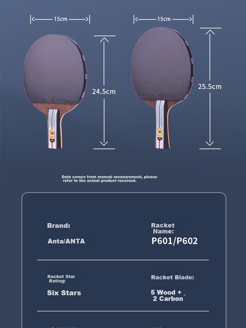 Anta 6-Star Table Tennis Racket (Jingcang Fast Delivery + 6 Balls + Racket Bag) P6 Shakehand and Penhold Paddle Set 8