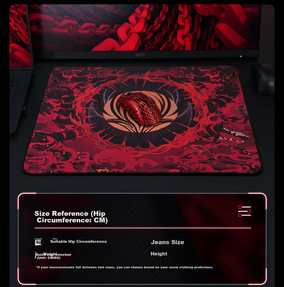 Zhenhuo Mouse Pad Lan FPS Gaming Large Desk Mat CSGO LOL PUBG APEX Valorant Smooth Waterproof Fine Surface 360x300x4mm 12