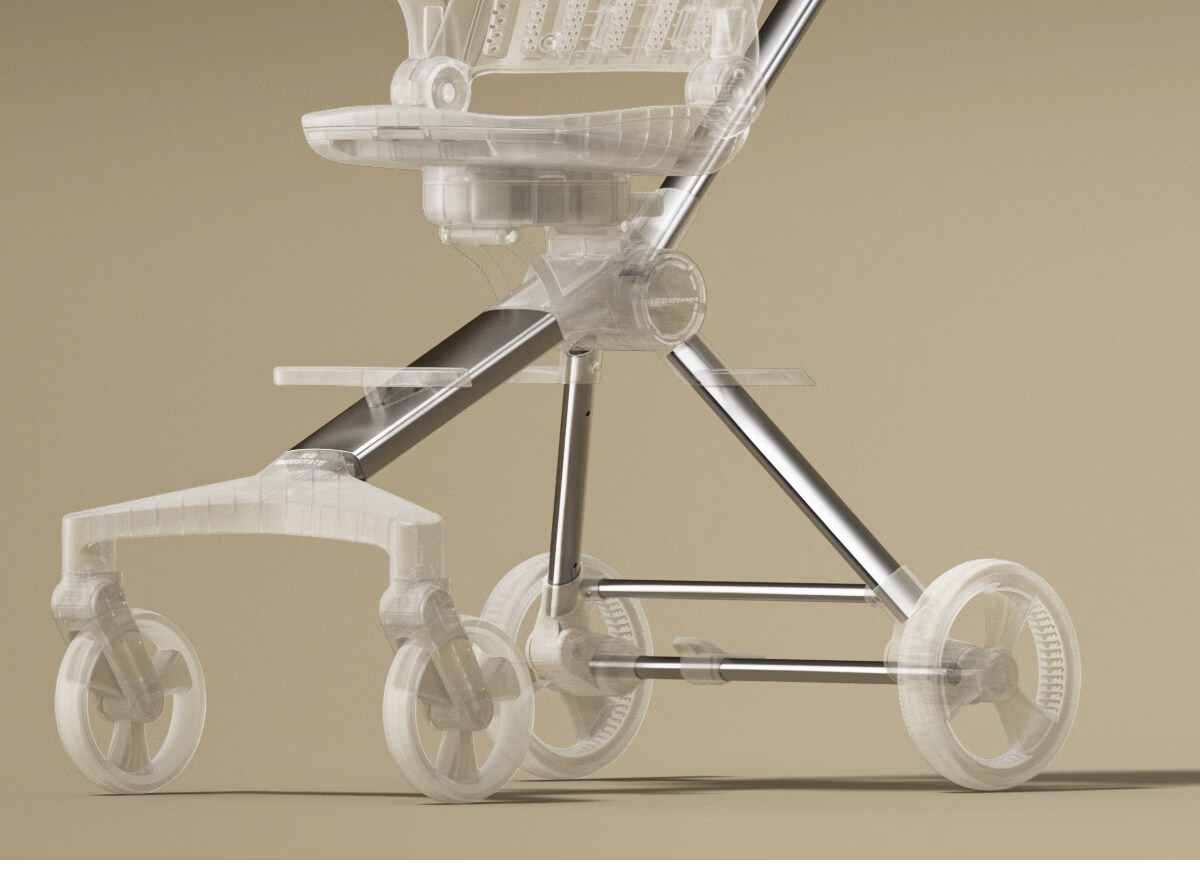 BEIESTATE Baby Stroller High Landscape Convertible Sit and Recline Children's Pushchair Khaki 22