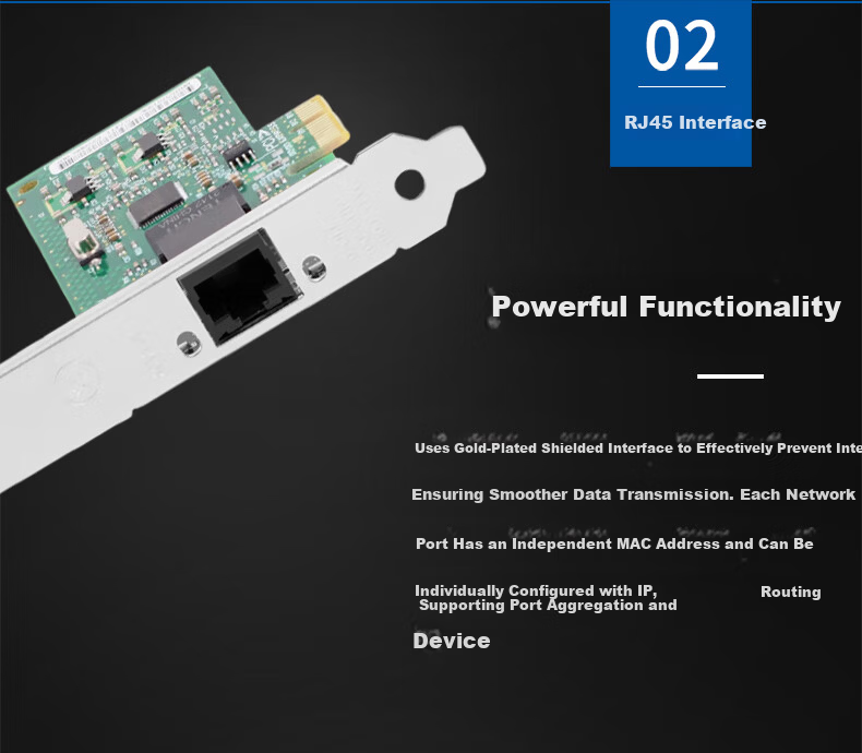 PERCKO Intel 82574 Chip PCI-E X1 Gigabit Single Port Desktop Wired Network Card 9301CT Support Diskless Compatible EXPI9301CTBLK 4