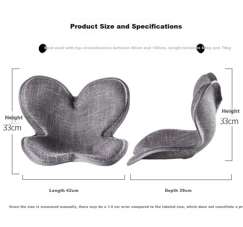 Gusi Ergonomic Lumbar Support Seat Cushion Integrated Backrest Student Office Chair Cushion Waist Support for Long Sitting 5