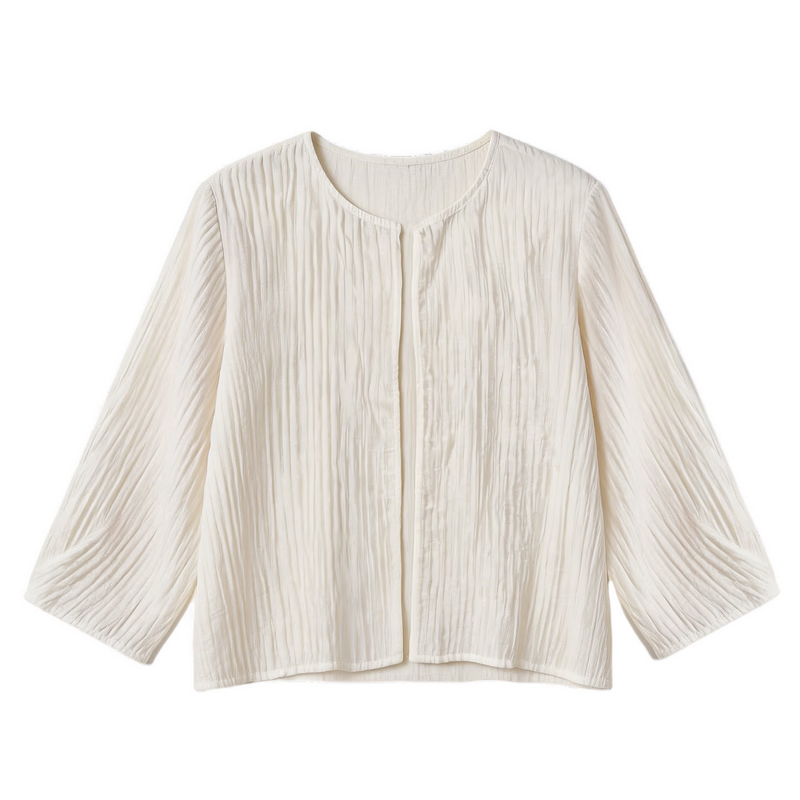 Demana Smooth Tencel Summer Minimalist Plus Size Nine-Sleeve Slimming Loose Shirt Women Premium