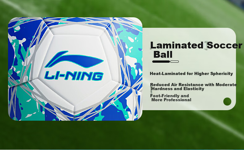 Li-Ning Soccer Ball Size 5 for Adults And Teenagers, Professional Wear-Resistant High-Elasticity Ball for Middle School Students' Training And High School Entrance Exam, FIFA Certified Size 5 10