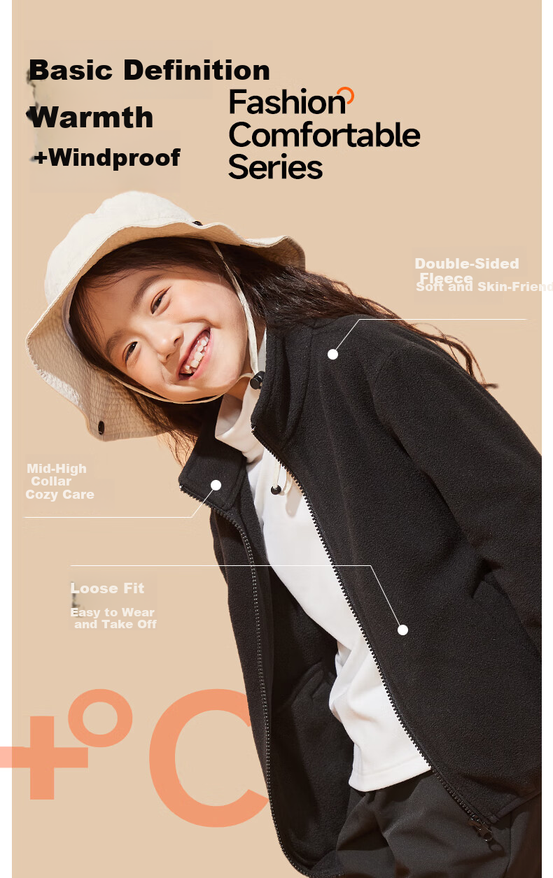 JEANSWEST Kids Boys Autumn Winter 2025 New Fleece Jacket Outerwear Girls Warm Winter Clothing 8