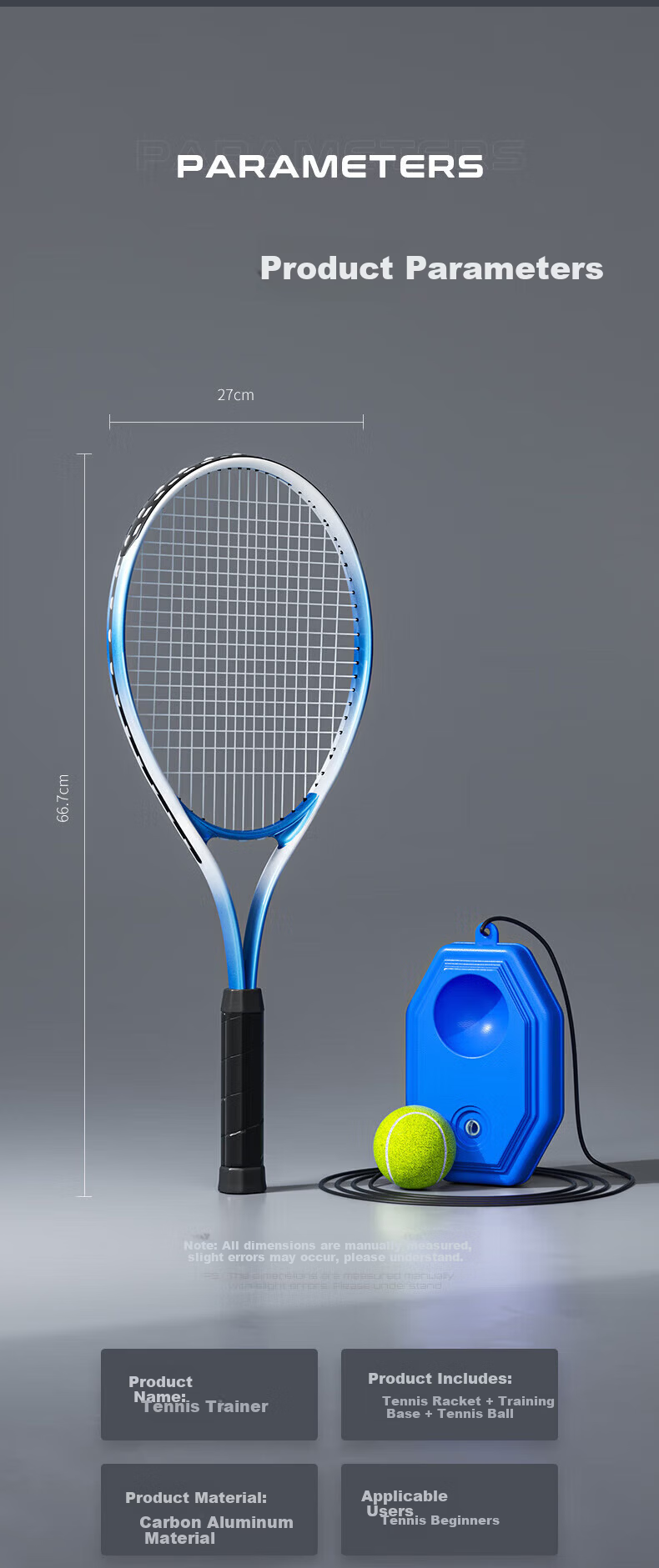Murcia Tennis Trainer Single Player Rebound Band String Tennis Racket Parent-Child Automatic Rope Fixed Kids Solo Practice Toy 8