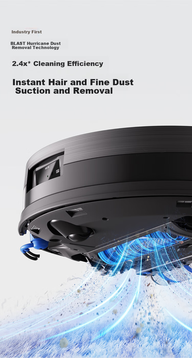 ECOVACS Deebot X Fully Embedded High-End Model Robot Vacuum Cleaner with Sweeping, Mopping, Washing, and Drying Functions, Automatic Self-Cleaning, First Fully Embedded Hidden Drum Floor Washing Robot 20