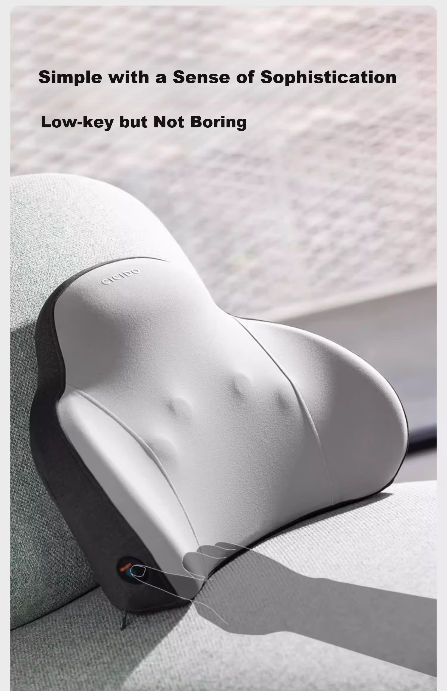 CICIDO Electric Car Lumbar Support Massager Waist Cushion Car Backrest Massage Device Gift for Parents 17