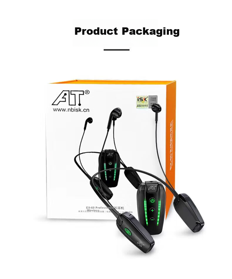 AT ES-80 Long-Range In-Ear Monitoring Headphones for Live Streaming, HIFI High-Fidelity, Professional Use for Internet Celebrities, Live Recording Studios, And Music Listening, Pink 3