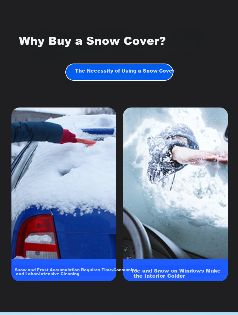 TOKUSET Car Front Windshield Sunshade Heat Insulation Sunshade Curtain Cover Snow Shield 3