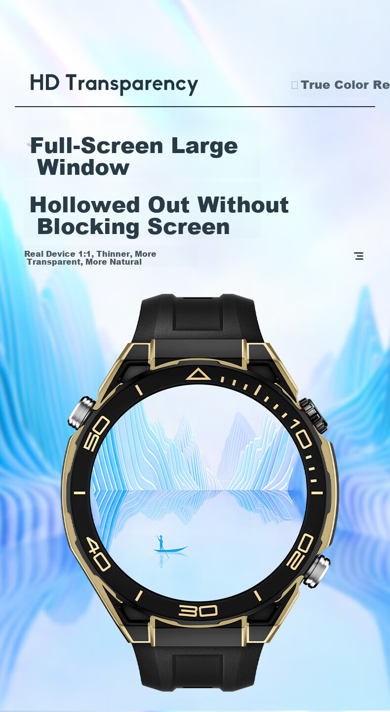 Watchbond Huawei Watch GT5 Protective Case Ultimate Hollow Half-Frame Hard Shell Shockproof Scratch-Resistant Mountain Riding Accessory 5