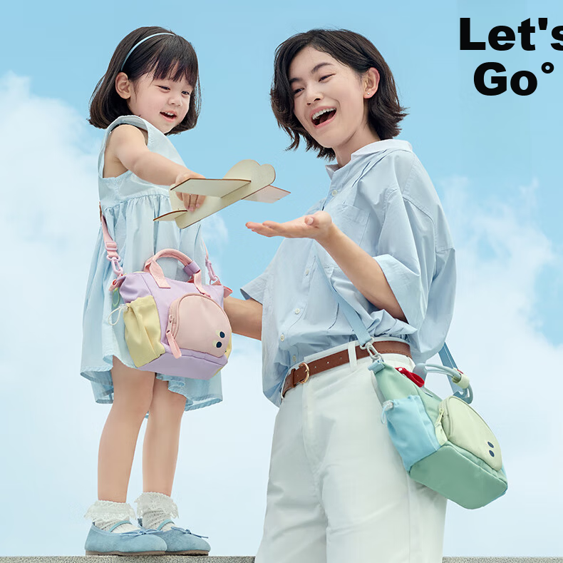 SHUKIKU Rainbow Candy Mommy Mini Tote Bag Outdoor Kids Crossbody Handbag Sea Salt Apple One Size 22