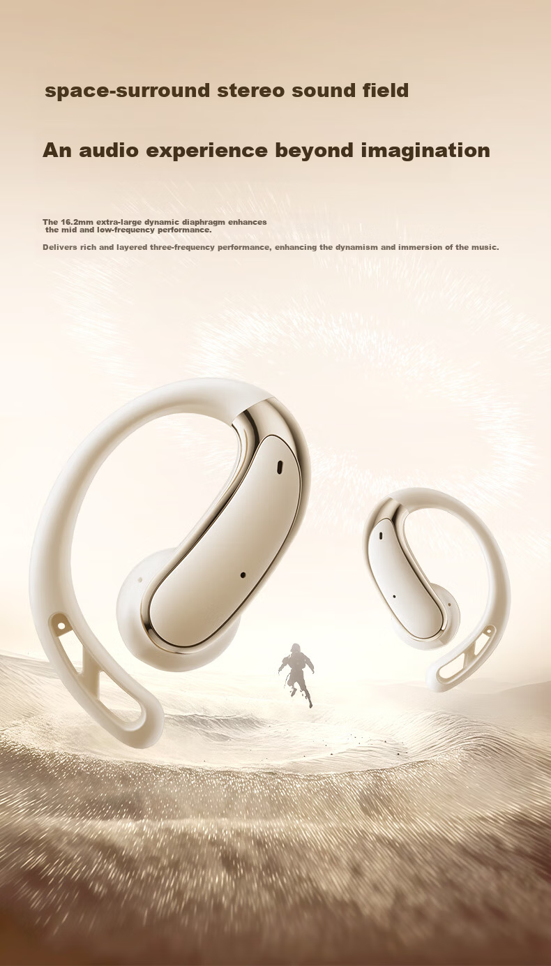 Niye Heavy-Duty New Arrival | Premium Bone Conduction Bluetooth Earphones, Open-Ear Wireless Sports Running Headset with Noise Cancellation and Long Battery Life, Christmas Edition 12