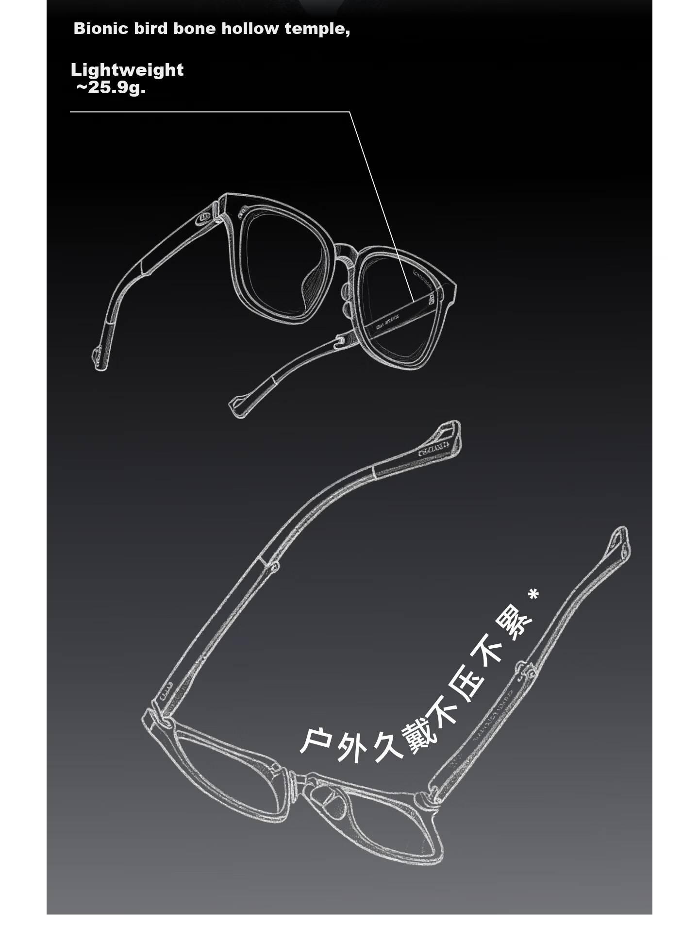 Banana Under Sunglasses Unisex Polarized Driving Outdoor Sun Protection Wellington Frame FD002 11