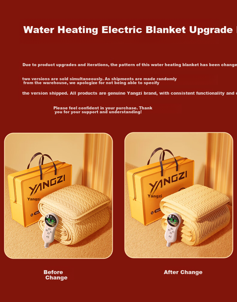 Yangzi High-Temperature Power-Off Safety Single-Person Water Heating Blanket Water Circulation Electric Heating Blanket 0.7*1.5m 33