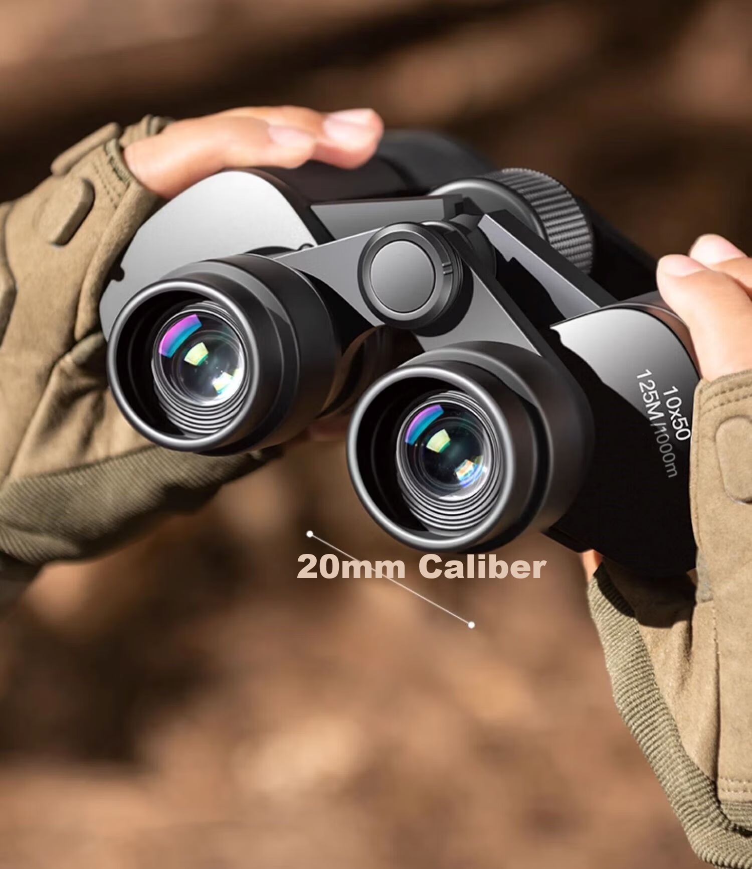 AUX Binoculars Portable High-Power HD Professional Concert Outdoor Moon Observation Day and Night Large Objective Lens 6