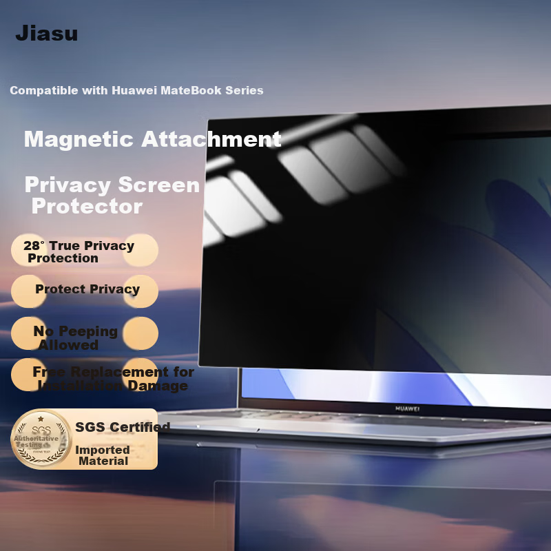 Jiasu Huawei MateBook 14 Full-Screen Privacy Filter 14-inch Laptop Privacy Protection Matte Anti-Glare Screen Protector [Adhesive Type]