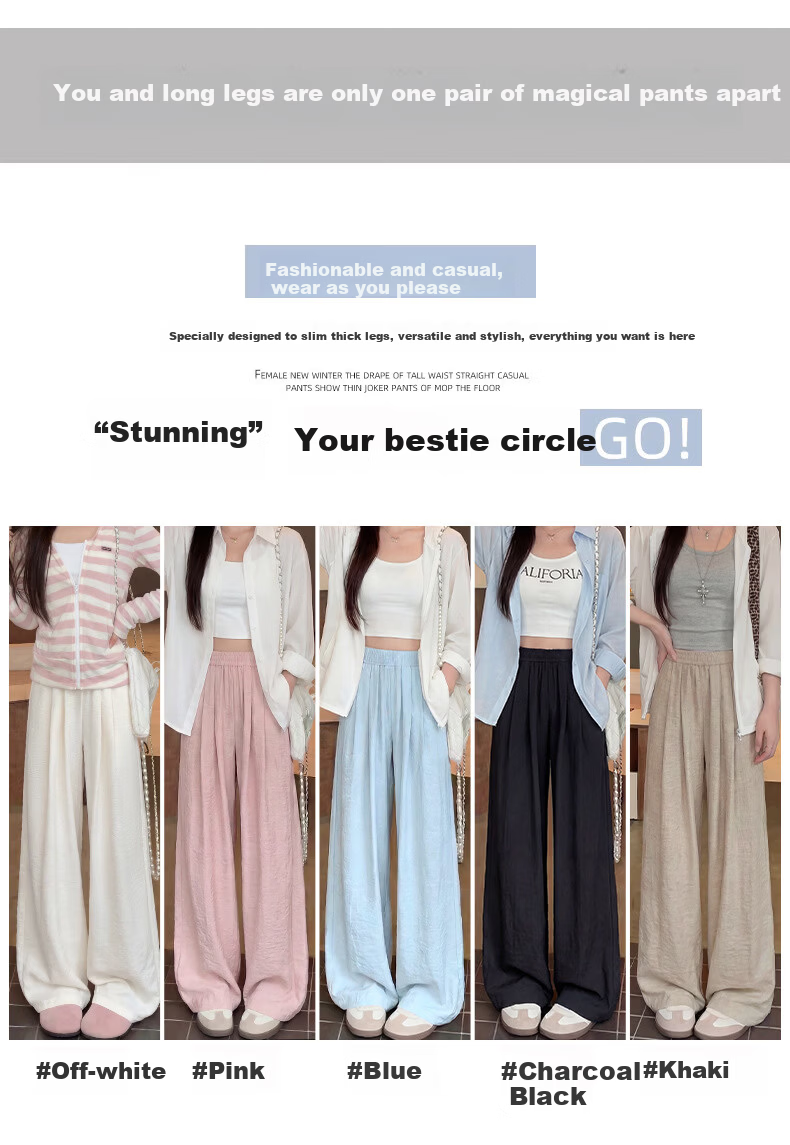 Langsha Naifu Women's Summer 2026 New High-Waist Draped Loose Thin Casual Wide-Leg Yamamoto Pants 4