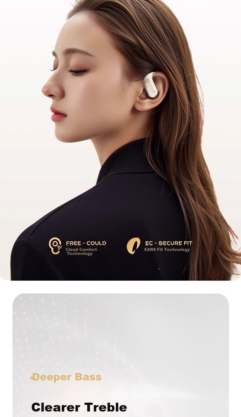 Skyworth Open Lite D1 Bluetooth Earphones Open-Ear Hanging Design Wireless AI Call Noise Cancelling Sports Earbuds Long Battery Life 4