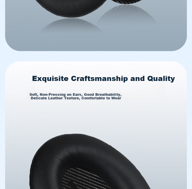 ESCASE Replacement Ear Pads for Bose QC45 QC25 QC35 Noise Cancelling Headphones, Protein Leather, Black, 1 Pair with Storage Case 5