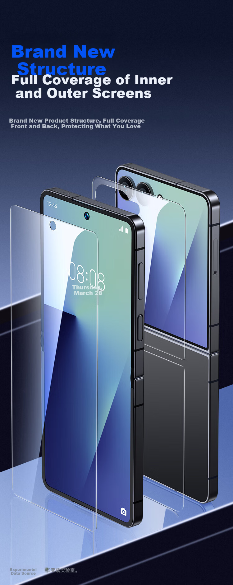 BIAZE [Nano Full Screen] Samsung Z Flip7 Hydrogel Film Soft Screen Protector [Inner and Outer Film Set] HD Scratch-Resistant Durable Non-Tempered Protection JM1019 3