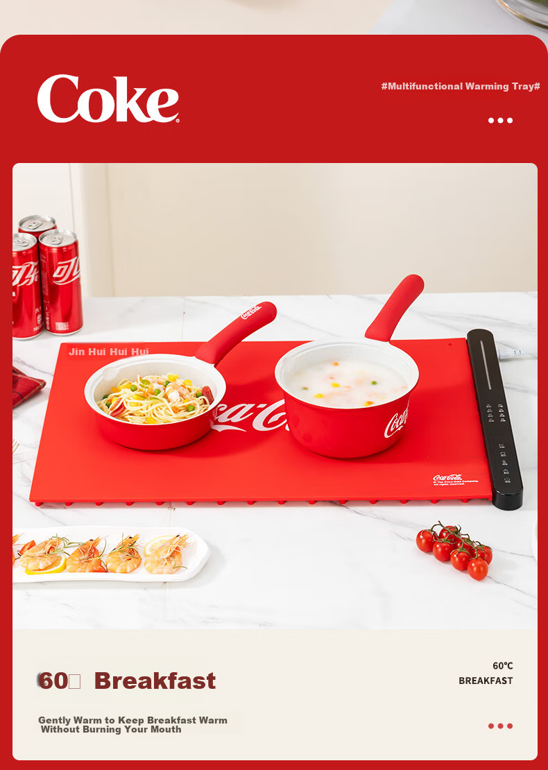Coca-Cola Flexible Foldable Multifunctional Household Global Rapid Heating Table Warmer Mat Food Heating and Insulation Board 6