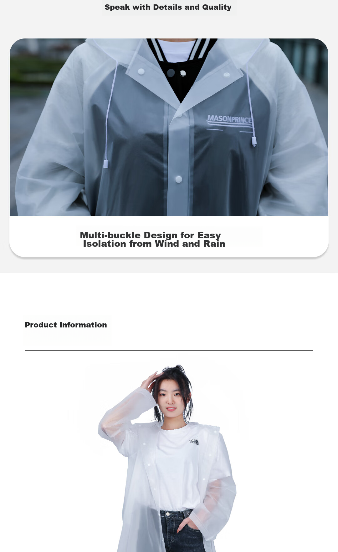 Deli Disposable Thickened Long Adult Raincoat Rain Poncho Integrated Heavy Rain Cycling Full Body Portable Outdoor Unisex 10