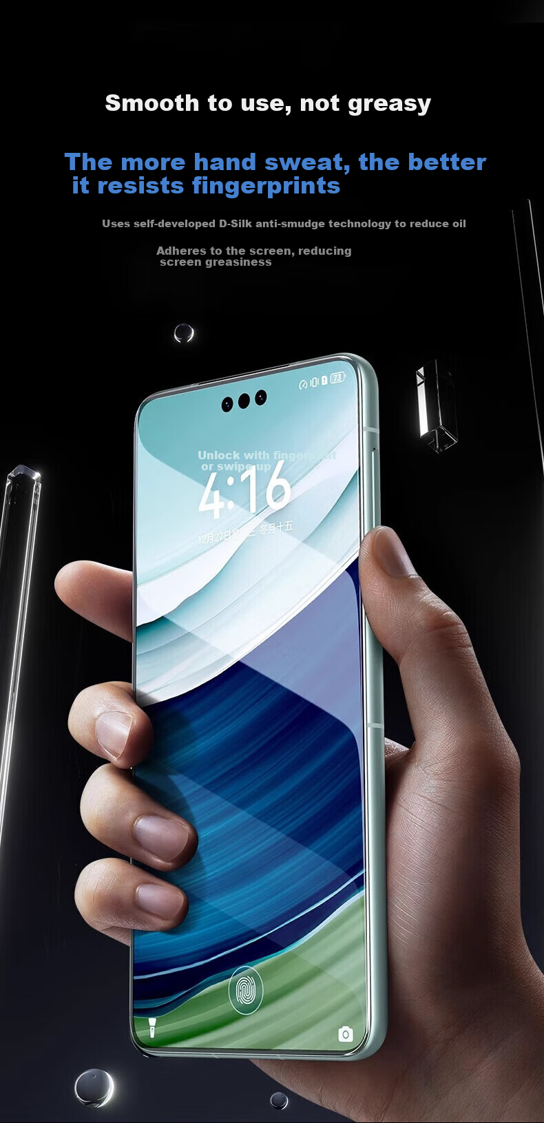 DIVI [28° True Privacy] Privacy Screen Protector for Huawei Mate 70, Hydrogel Film Anti-Peeping Full Coverage Non-Tempered Glass Protective Film, Shatterproof And Scratch-Resistant 9