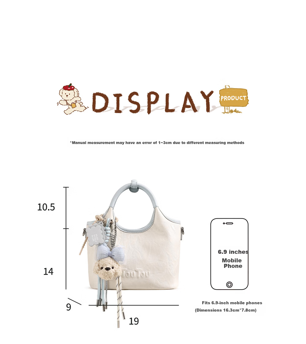 Toutou 2025 New Women's Dog Basket Shoulder Tote Bag New Year Horse Year Birthday Gift for Girlfriend 11