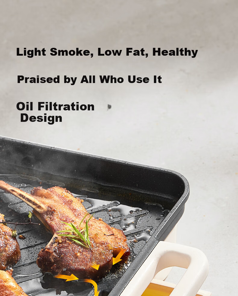 SUPOR Electric Grill Pan Electric Barbecue Oven Multifunctional Household Large Capacity 1800W High Power Fast Heating Easy-to-Clean BBQ Grill GJ4025P801 19