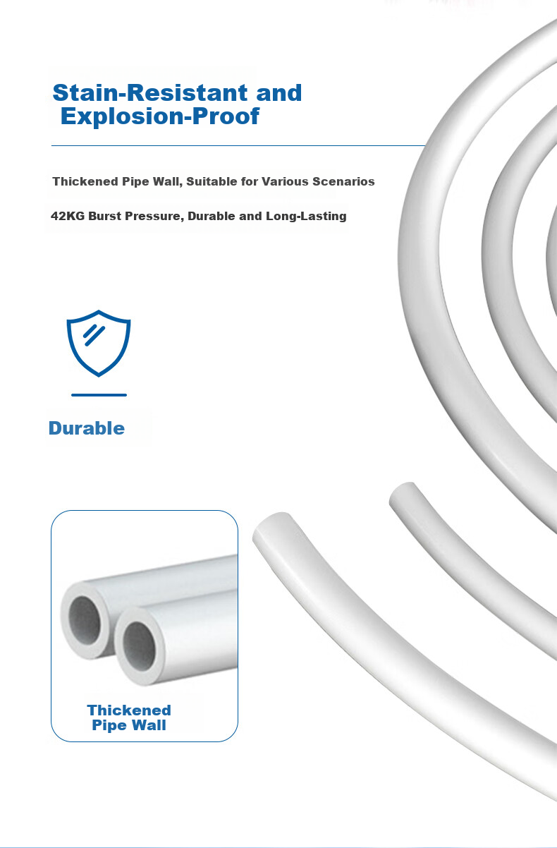 Jingwanhui Universal Water Pipe, 3/8 Inch PE Pipe, Sweeping Machine Inlet Pipe, Water Purification Pipe, Flexible Hose, Pure Water Machine Direct Drinking Machine Water Pipe, 10-Meter Package, W874 3