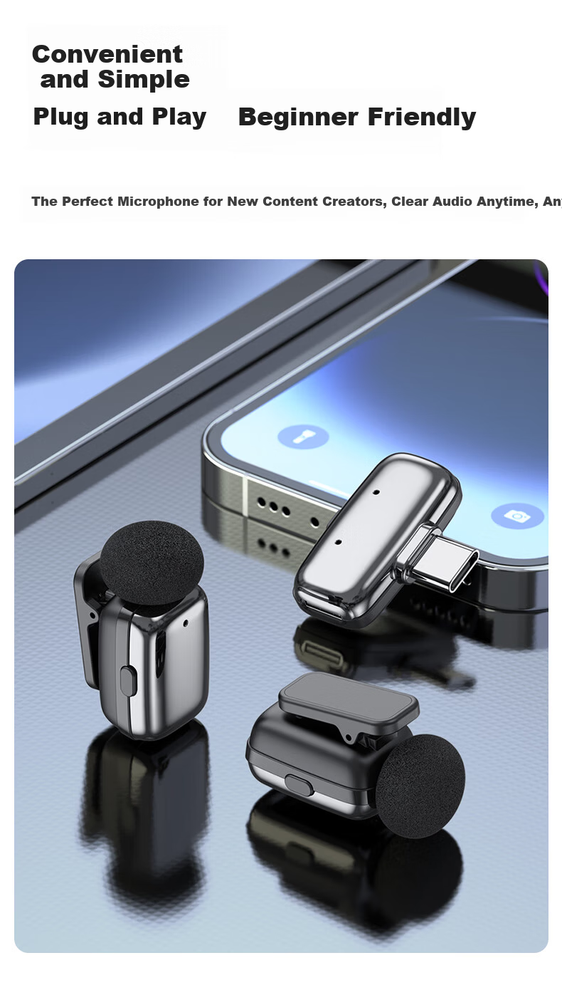 Good Shepherd Mini Wireless Lavalier Microphone for Mobile Live Streaming, Recording Device for Hosts, Short Videos, Meetings, Interviews, Outdoor Professional Noise-Cancelling Microphone 11