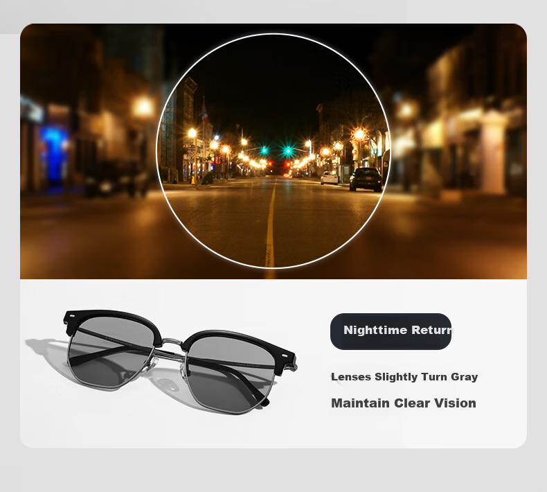CAPONI Pure Titanium Polarized Sunglasses for Men And Women, Outdoor Driving Glasses, Fashionable UV Protection And Sun Protection Eyewear 5
