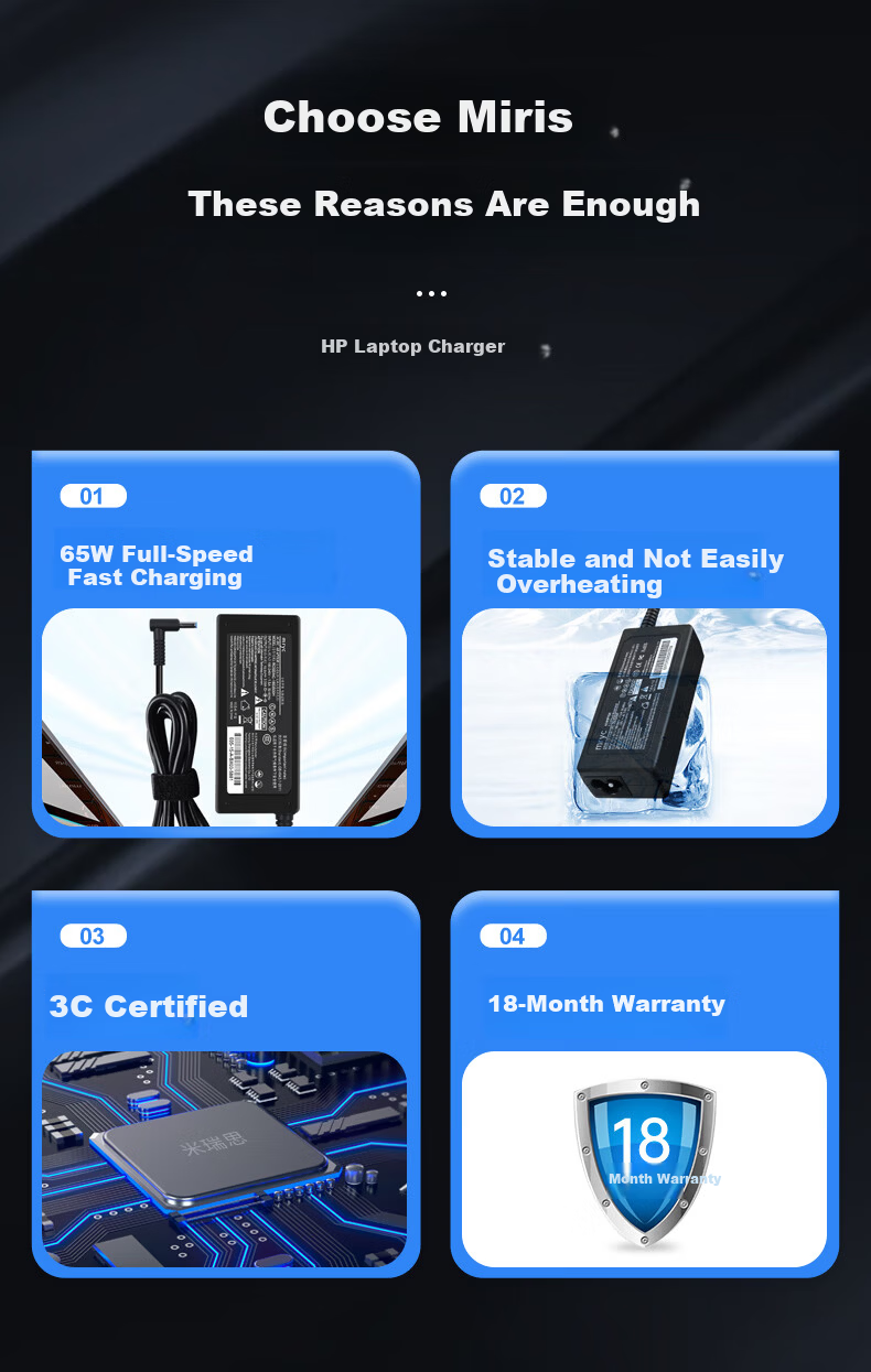 Mryc HP Laptop Charger, 19V 4.74A 90W Universal, Compatible with Hp4411S/4446S CQ40/42 DV4/5 G4 Computers, Power Adapter Cable with Large Port And Pi 1