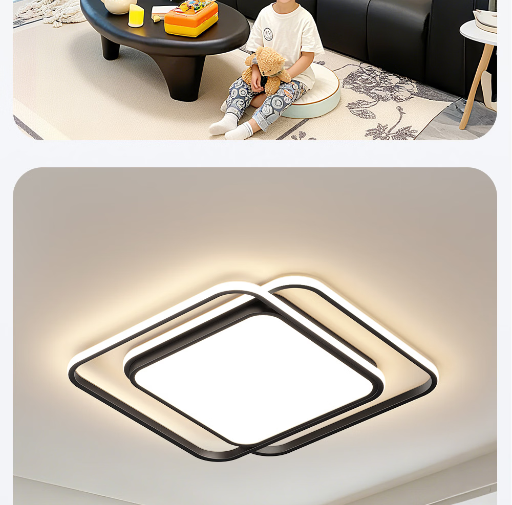 Kuka LED Ceiling Light Nordic Eye Protection Cree Lighting Living Room Bedroom 110cm - Smart [Installation Included] 37